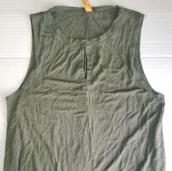 HIGH END HIPPIE Sleeveless Swing Keyhole Mini Sun Dress - Picture 4 of 9